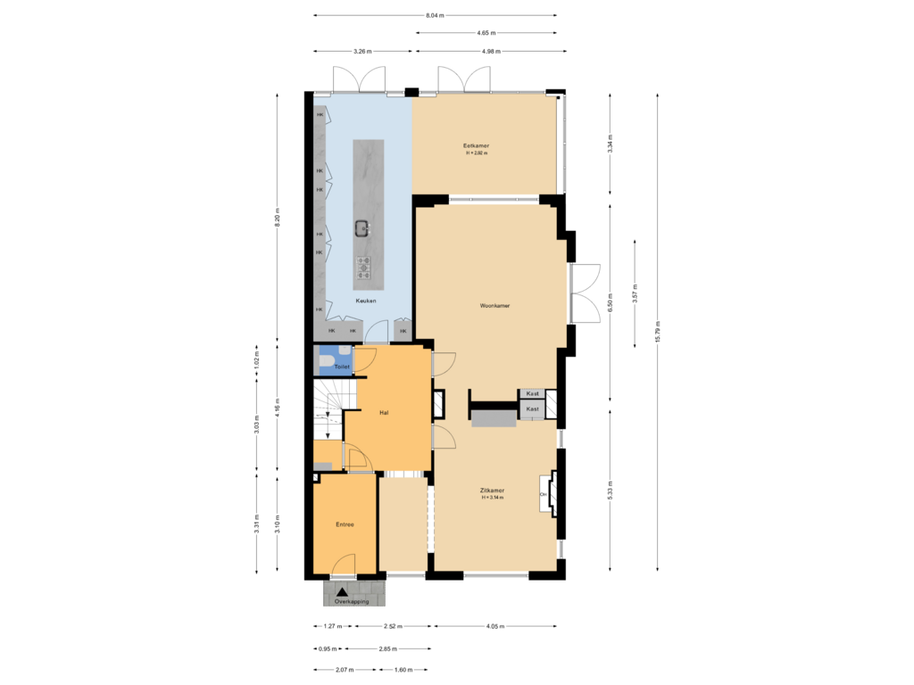 View floorplan of Begane grond of Wittenburgerweg 178