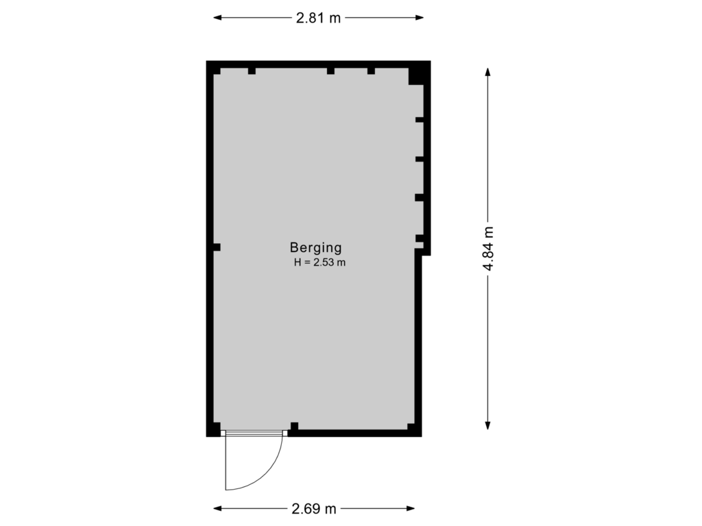 View floorplan of Berging of Wittenburgerweg 178