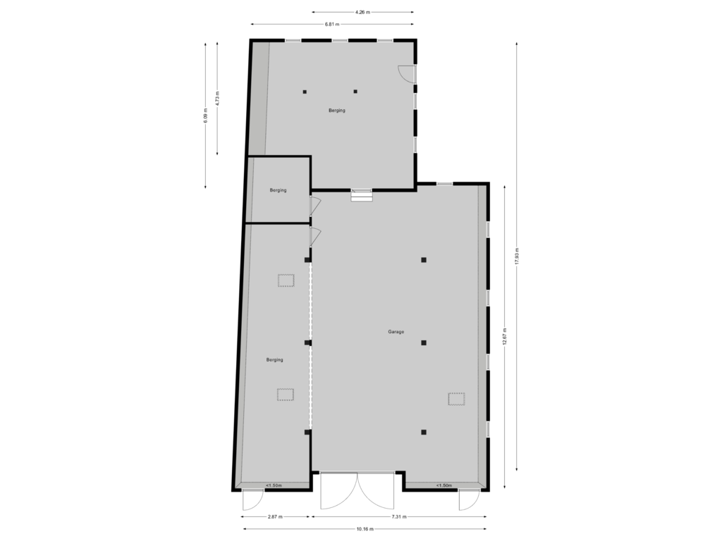 View floorplan of Garage of Gravenweg 5