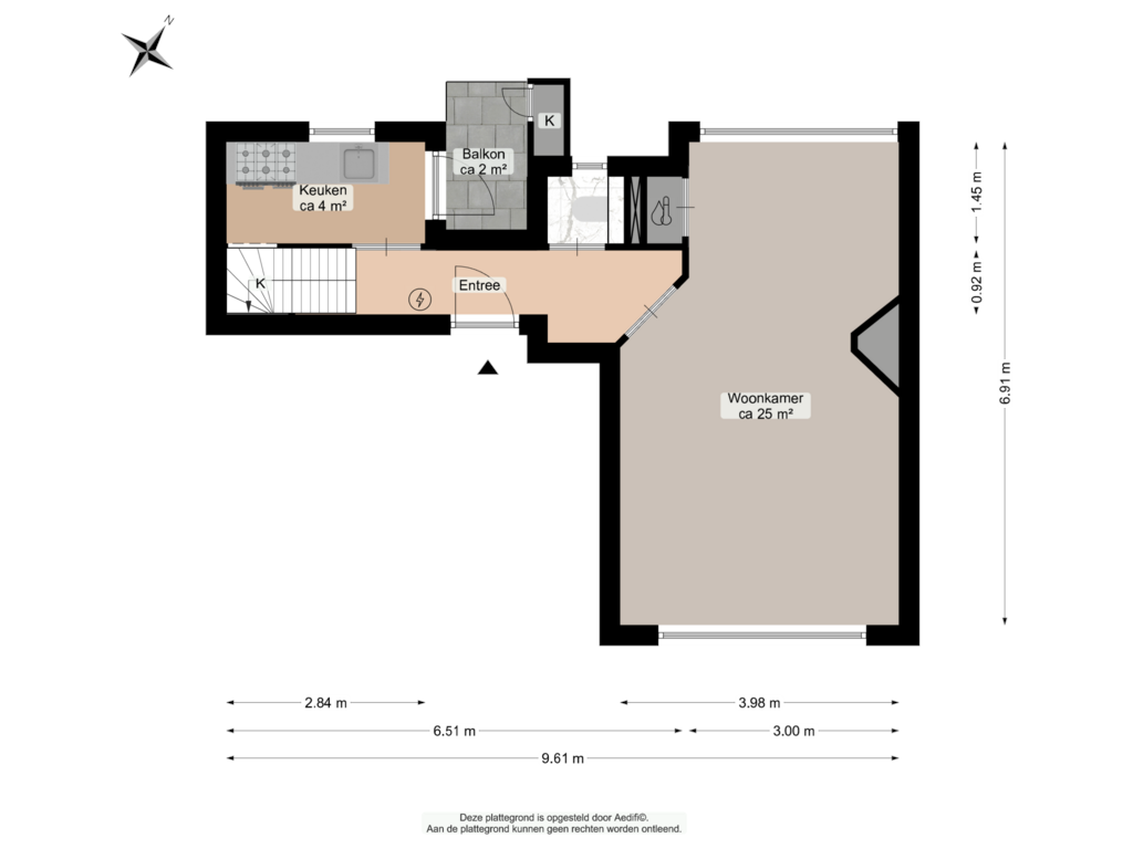 Bekijk plattegrond van Eerste verdieping van De Ranitzstraat 5-A