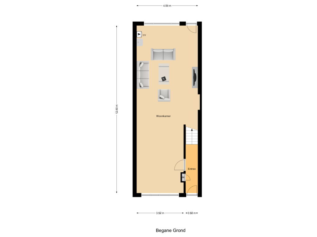 Bekijk plattegrond van Begane Grond van Hobeinstraat 9