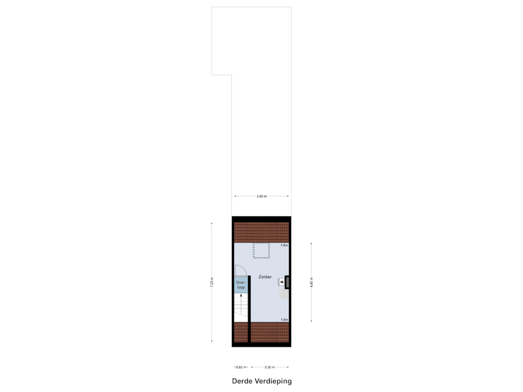 Bekijk plattegrond van Derde Verdieping van Lindanusstraat 3