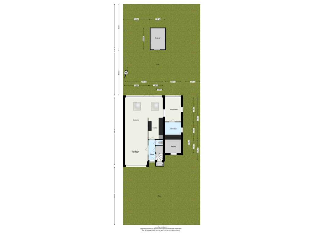 View floorplan of Begane Grond tuin of Van Langendonckstraat 17