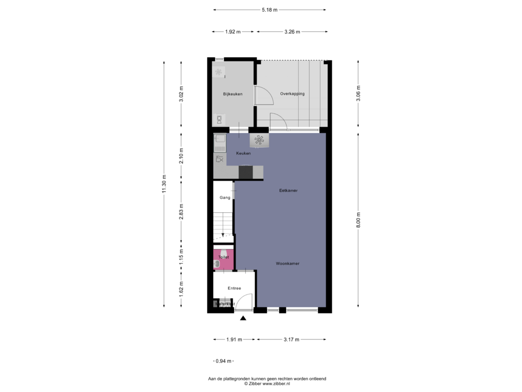 Bekijk plattegrond van Begane Grond van Gruttostraat 7