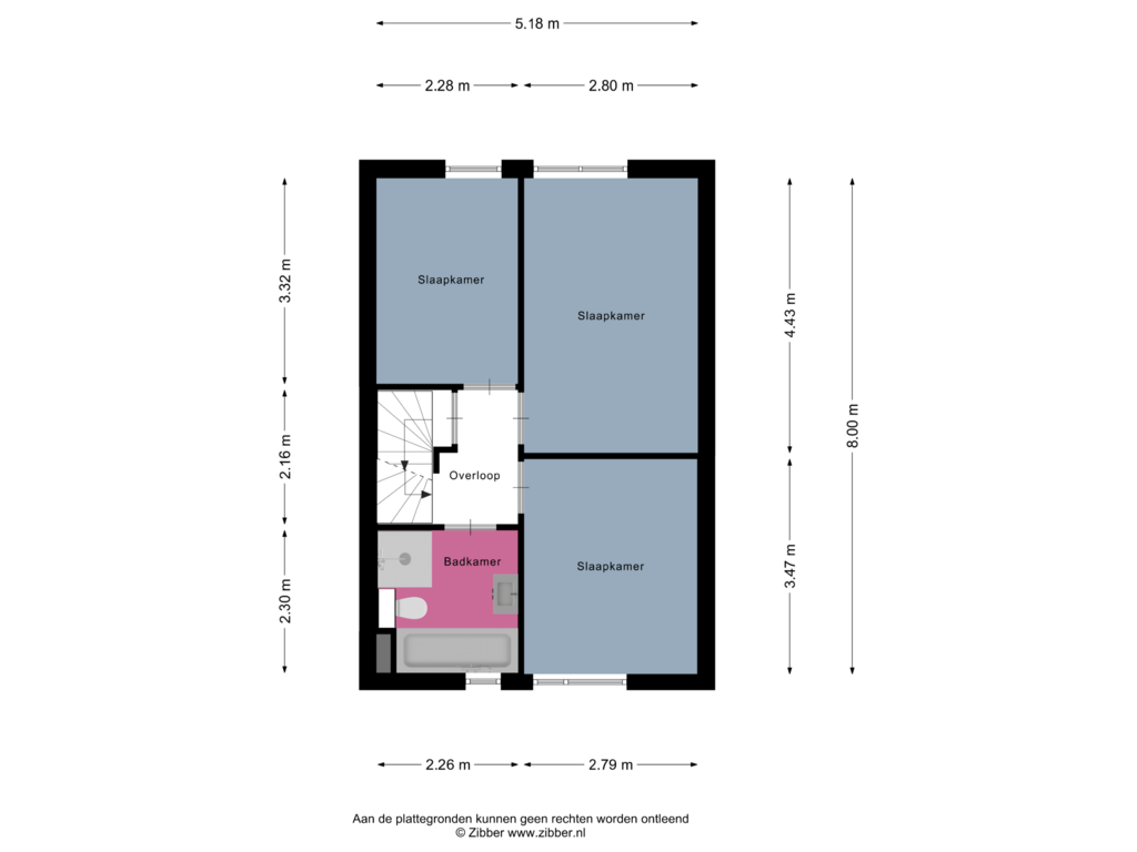 Bekijk plattegrond van Eerste Verdieping van Gruttostraat 7