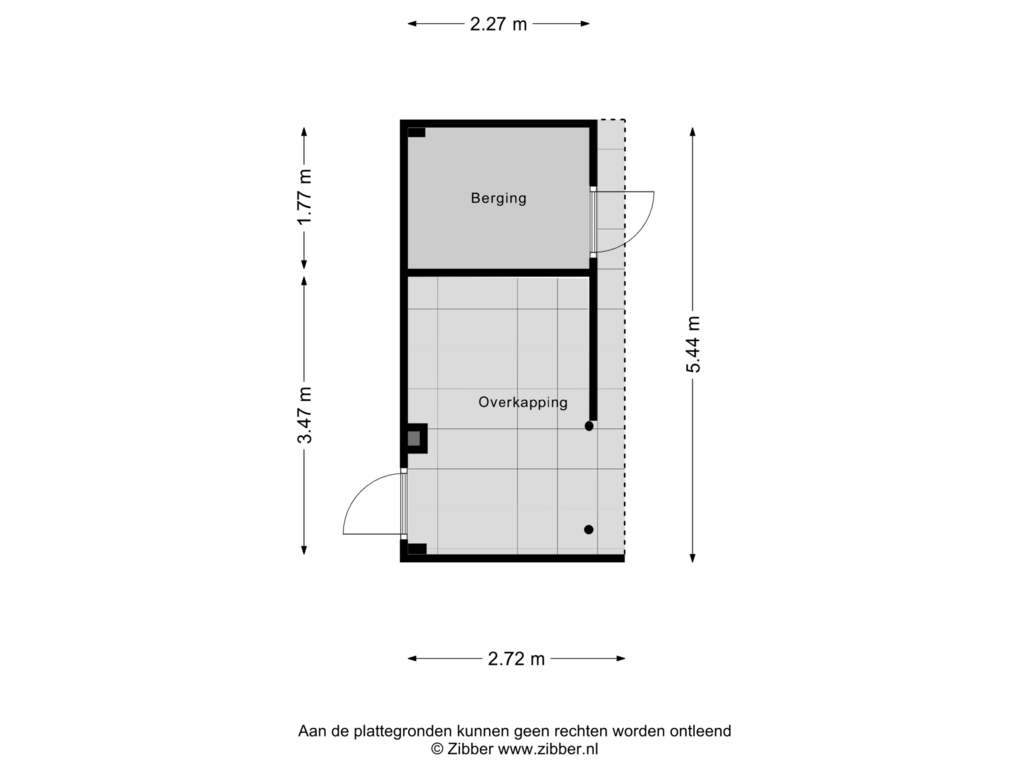 Bekijk plattegrond van Berging van Gruttostraat 7