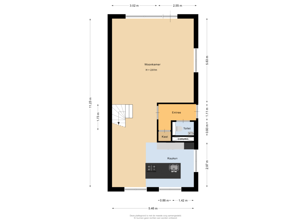 View floorplan of Begane grond of IJsseloogwal 9