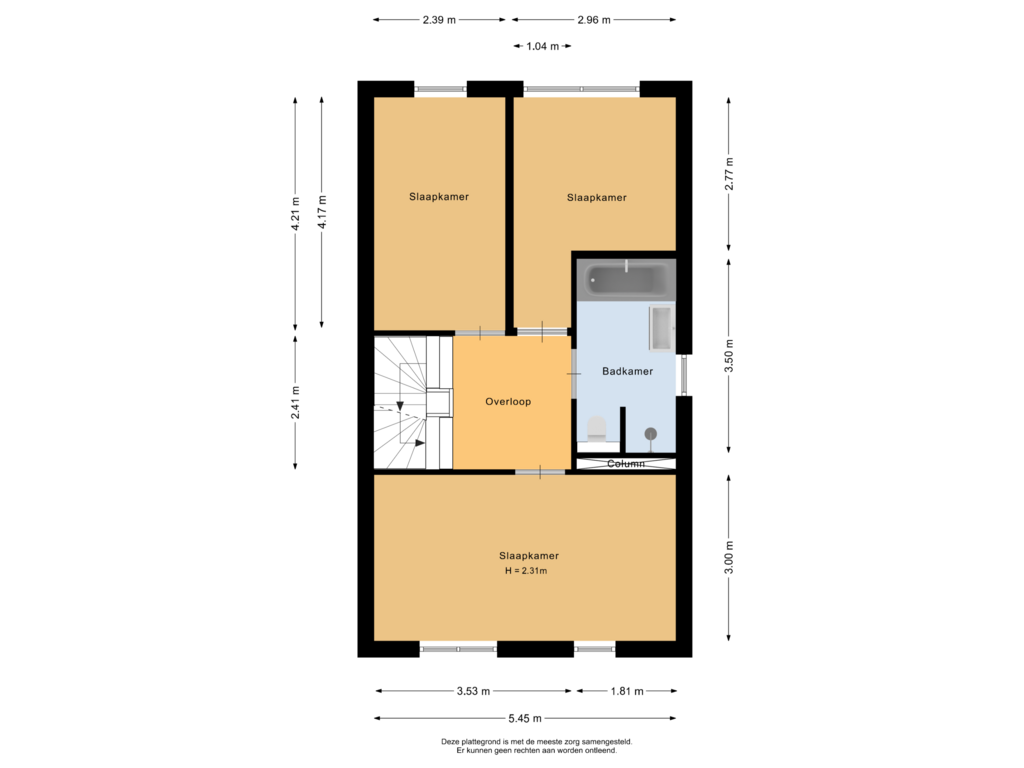 View floorplan of Eerste verdieping of IJsseloogwal 9