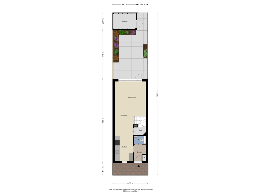 Bekijk plattegrond van Begane grond-tuin van Het Kruisstuk 11