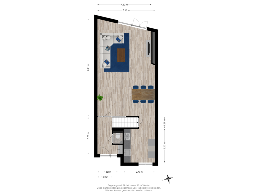 Bekijk plattegrond van Begane grond van Nobel Hoeve 16