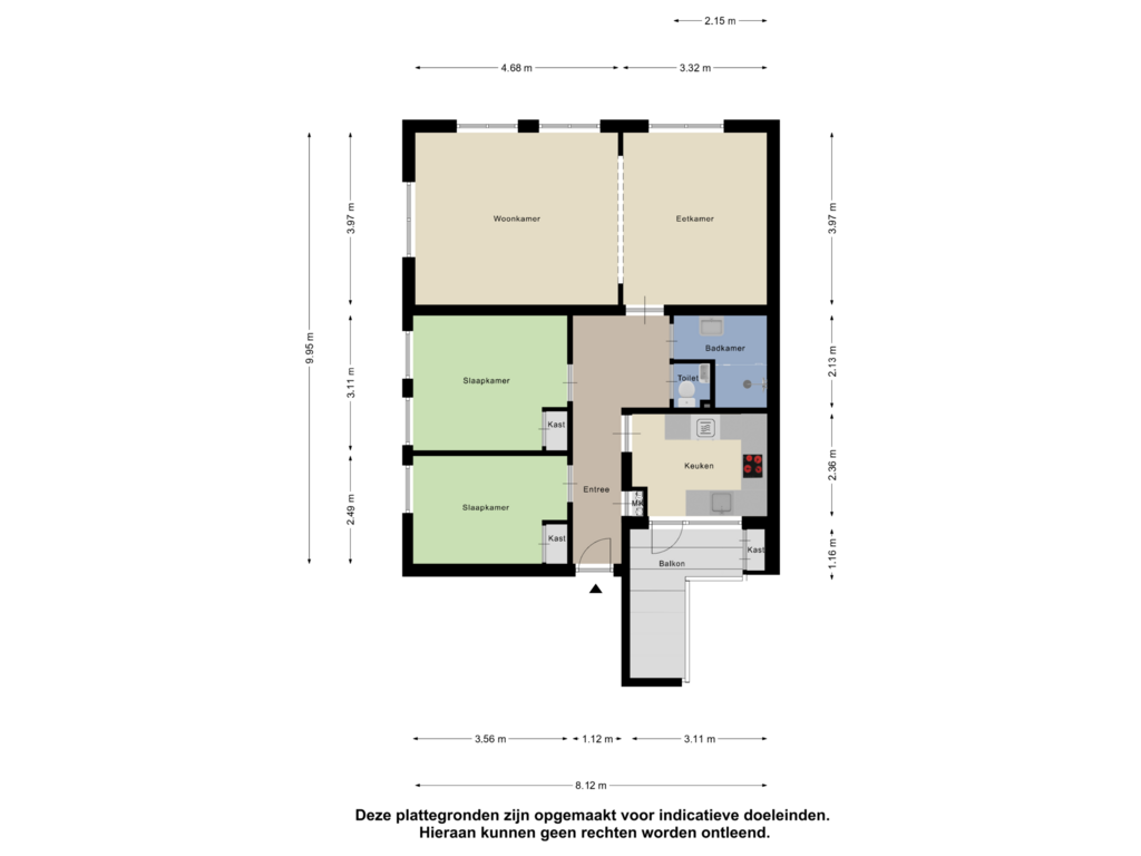 Bekijk plattegrond van Appartement van IJsselkade 1-A