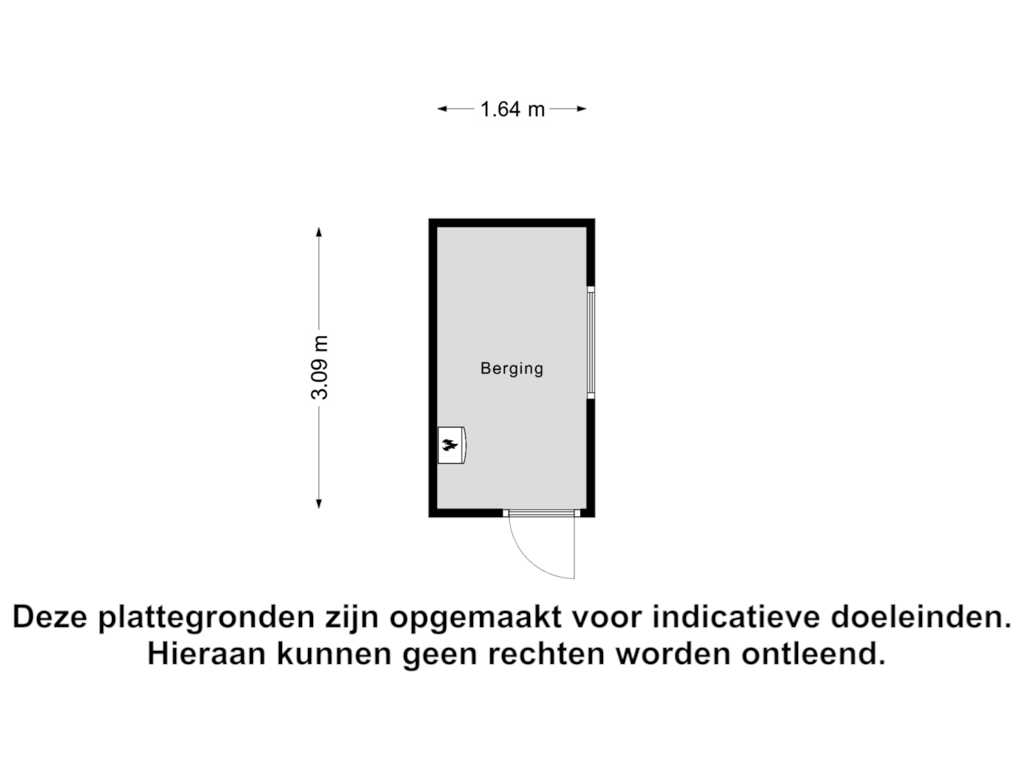 Bekijk plattegrond van Berging van IJsselkade 1-A