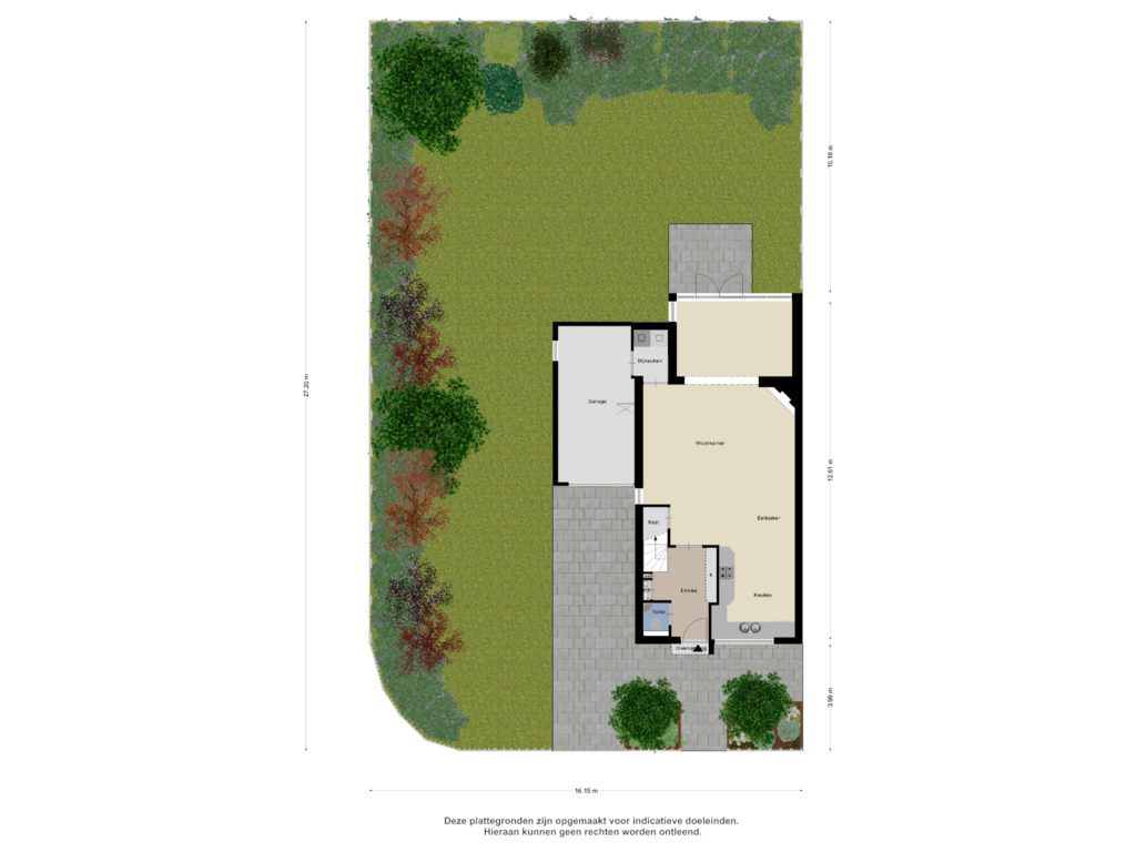 Bekijk plattegrond van Begane Grond tuin van Beukenlaan 156