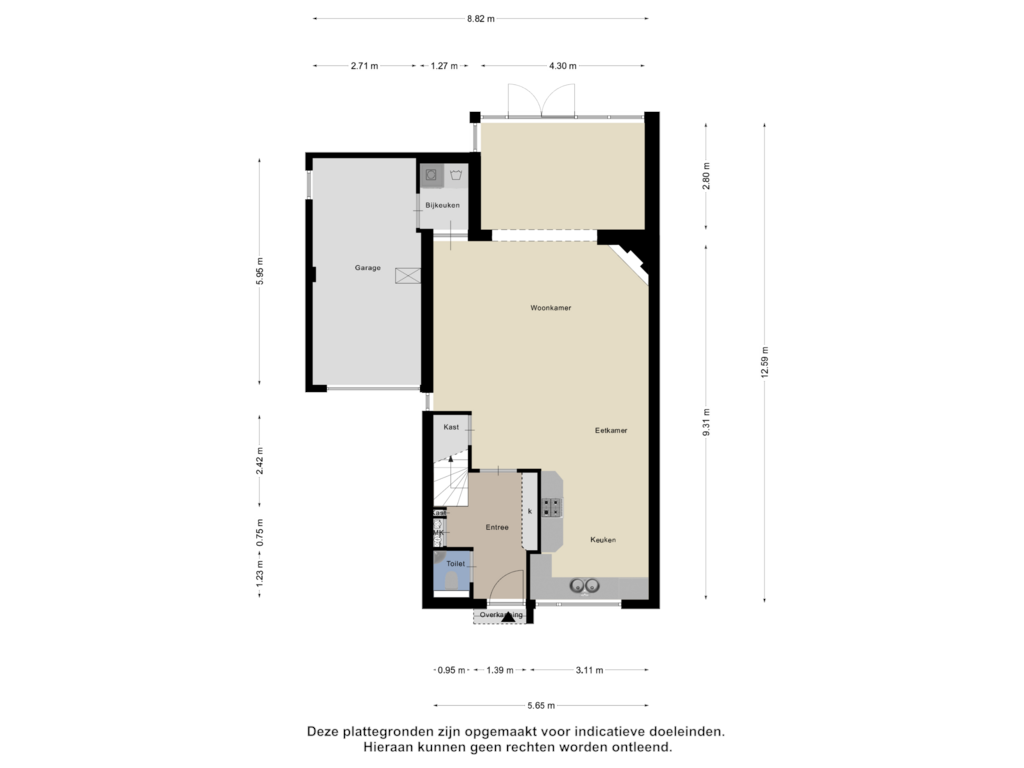 Bekijk plattegrond van Begane Grond van Beukenlaan 156