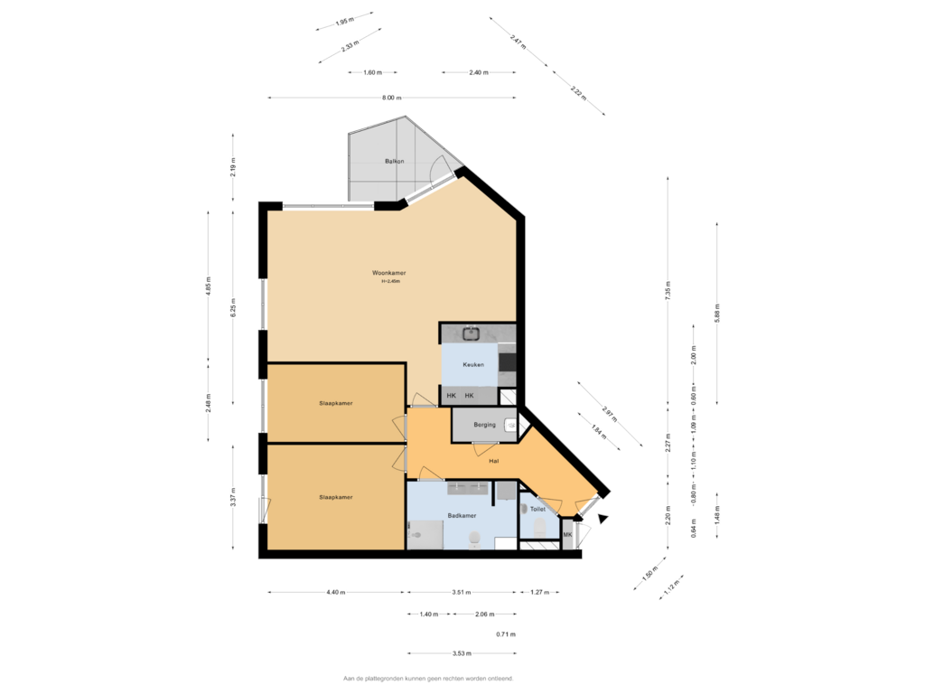 View floorplan of Appartement of Steenhoffstraat 30-22