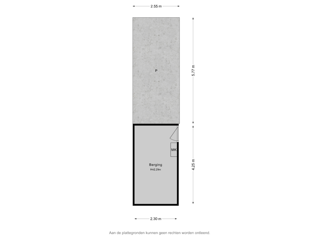 View floorplan of Berging of Steenhoffstraat 30-22