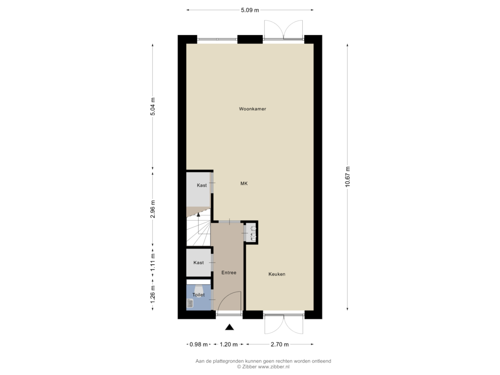 Bekijk plattegrond van Begane Grond van Gietmal 7