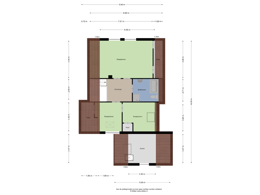 Bekijk plattegrond van Eerste Verdieping van Floralaan 1