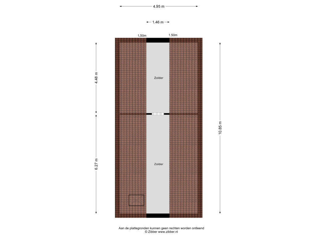 Bekijk plattegrond van Zolder van Floralaan 1