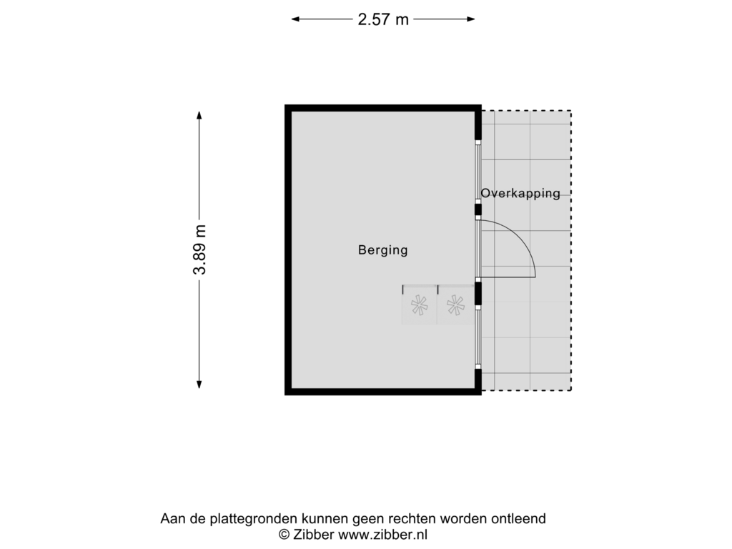 Bekijk plattegrond van Berging van Floralaan 1