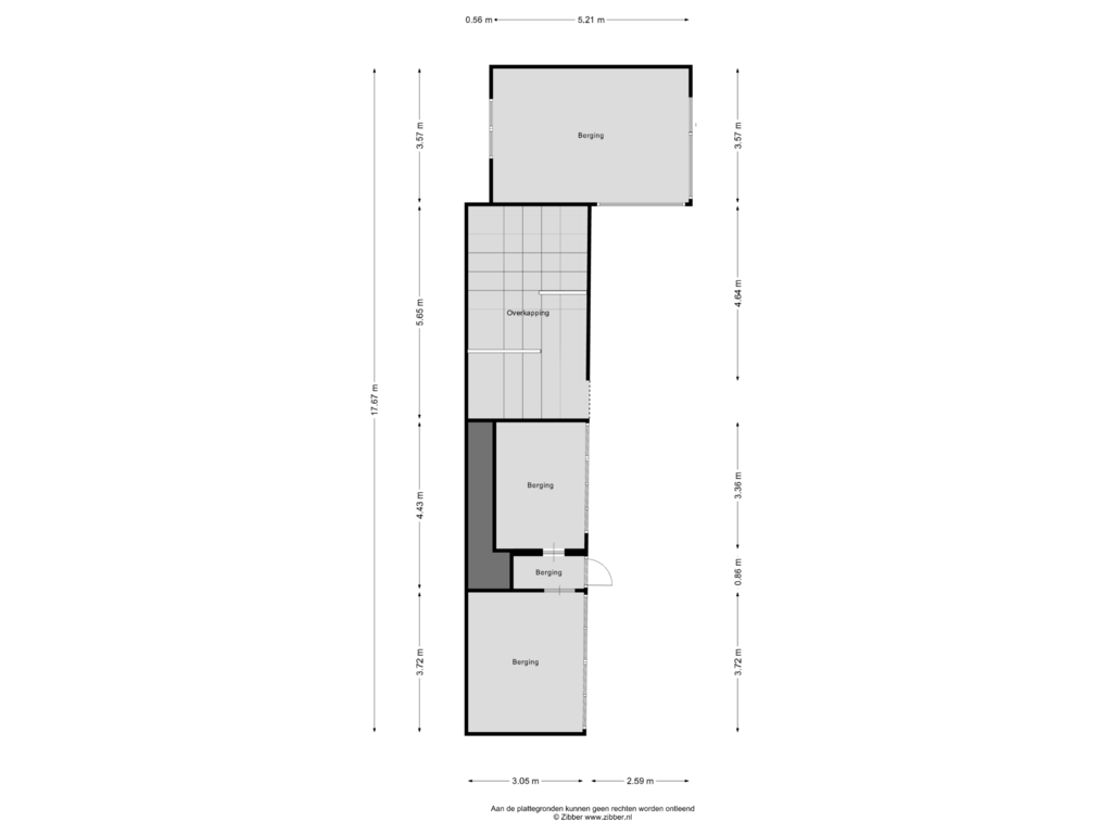 Bekijk plattegrond van Berging van Floralaan 1