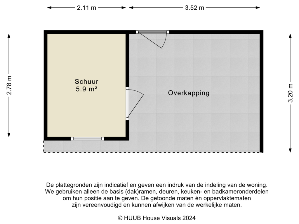 Bekijk plattegrond van Schuur van Dominee van Rootselaarerve 3