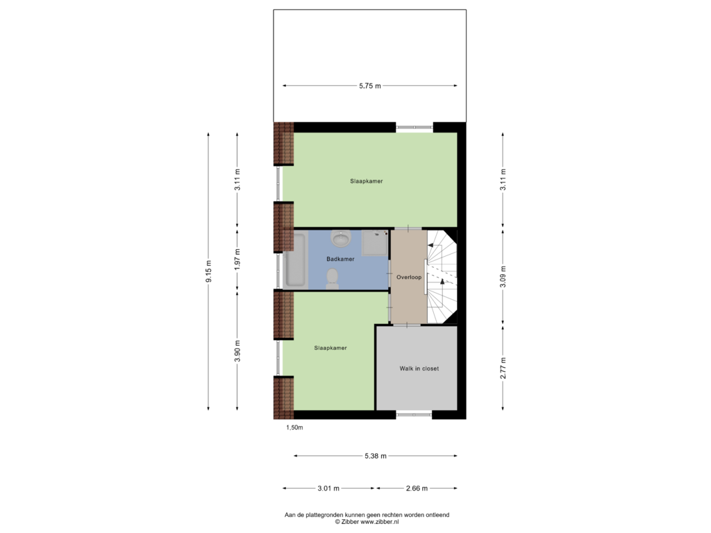 View floorplan of Eerste Verdieping of Imker 3