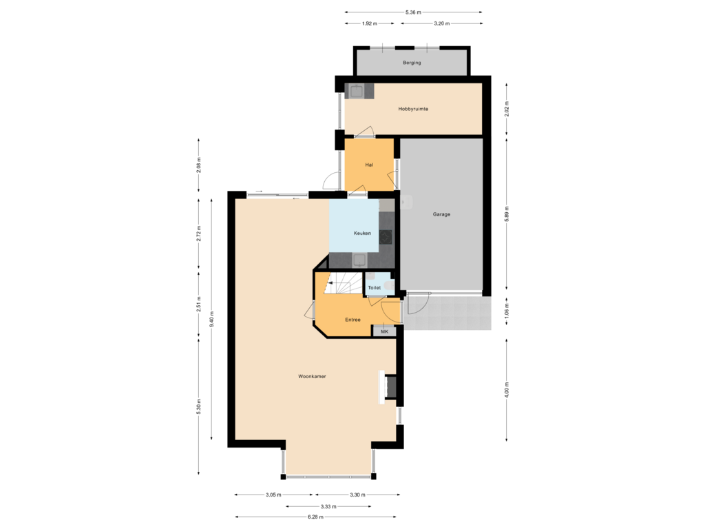 Bekijk plattegrond van Begane Grond van Daslook 63