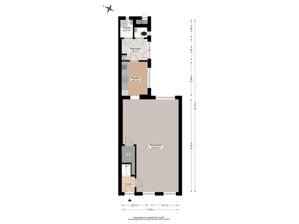 View floorplan of Begane grond of Concordiastraat 11