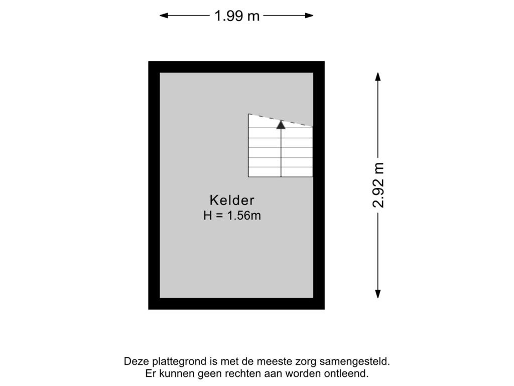 Bekijk plattegrond van Kelder van Meidoornstraat 5