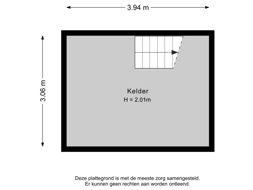 Bekijk plattegrond van Kelder 2 van Meidoornstraat 5