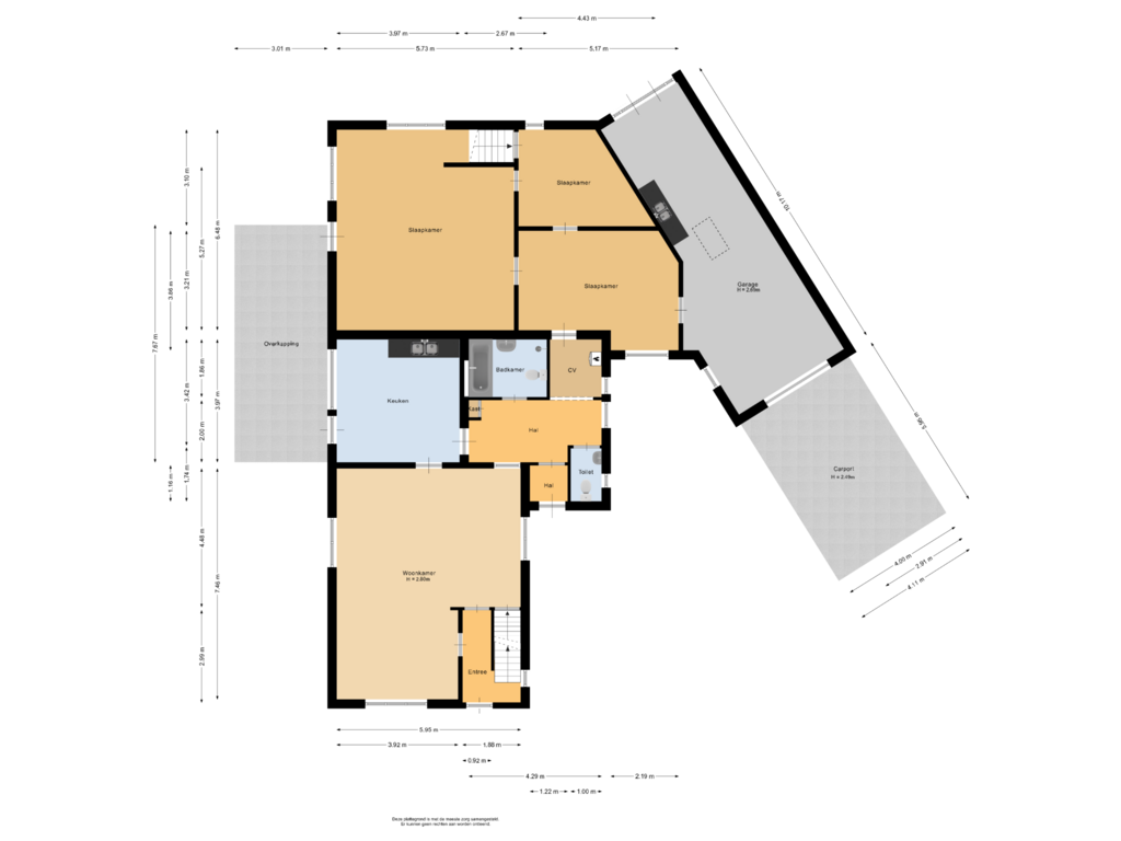 Bekijk plattegrond van Begane grond van Meidoornstraat 5