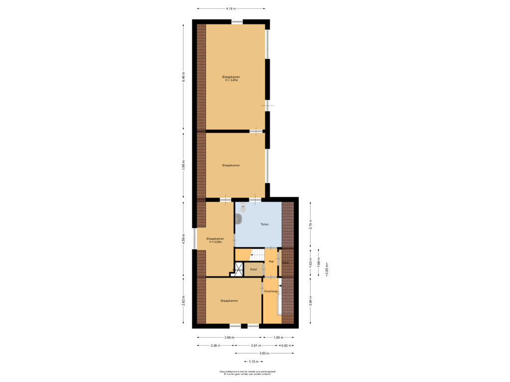 Bekijk plattegrond van Eerste verdieping van Meidoornstraat 5