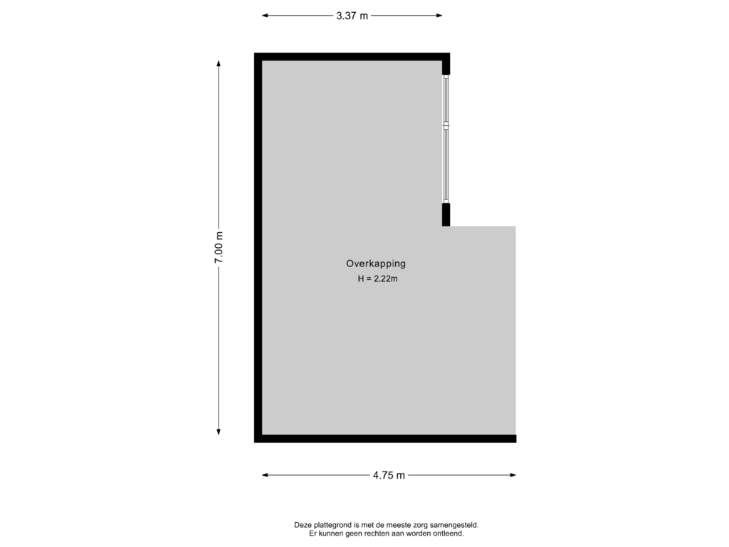 Bekijk plattegrond van Overkapping van Meidoornstraat 5