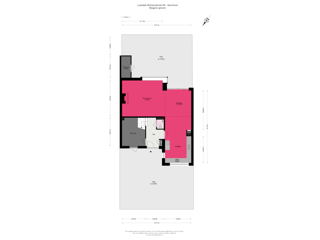 Bekijk plattegrond van Begane grond van Ludolph Bohlenstraat 50