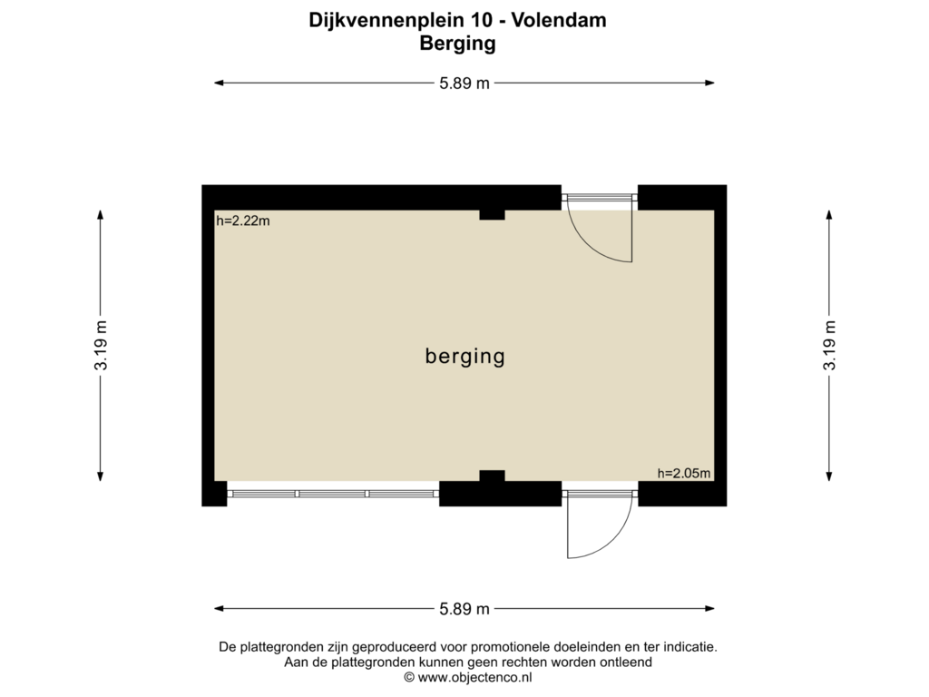 Bekijk plattegrond van BERGING van Dijkvennenplein 10