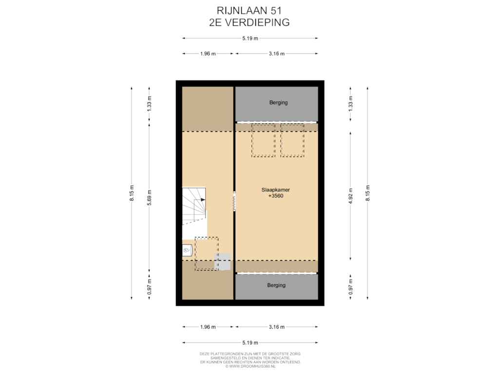 Bekijk plattegrond van 2E Verdieping van Rijnlaan 51