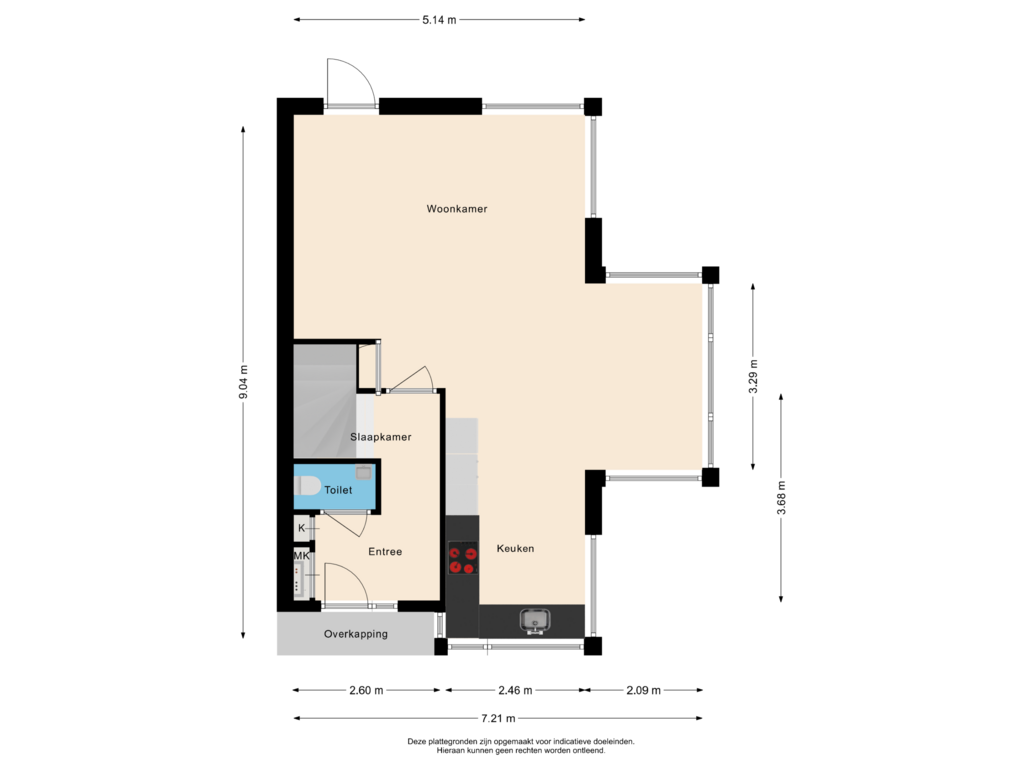 Bekijk plattegrond van Begane grond van Melis Stokelaan 2