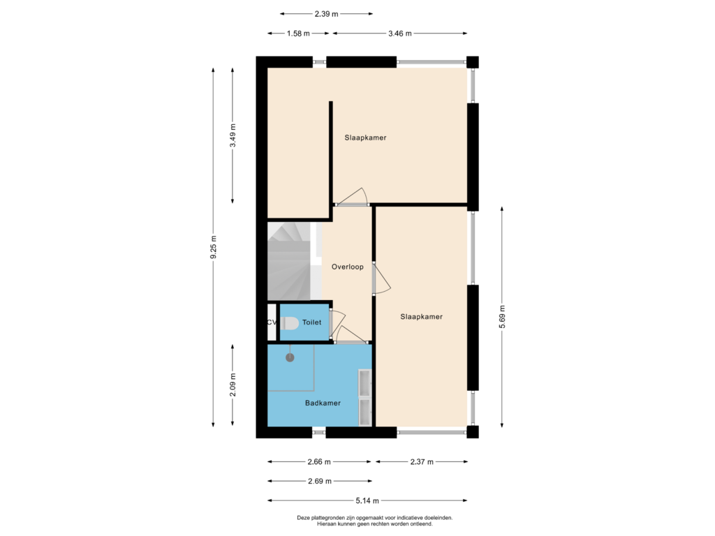 Bekijk plattegrond van Eerste verdieping van Melis Stokelaan 2