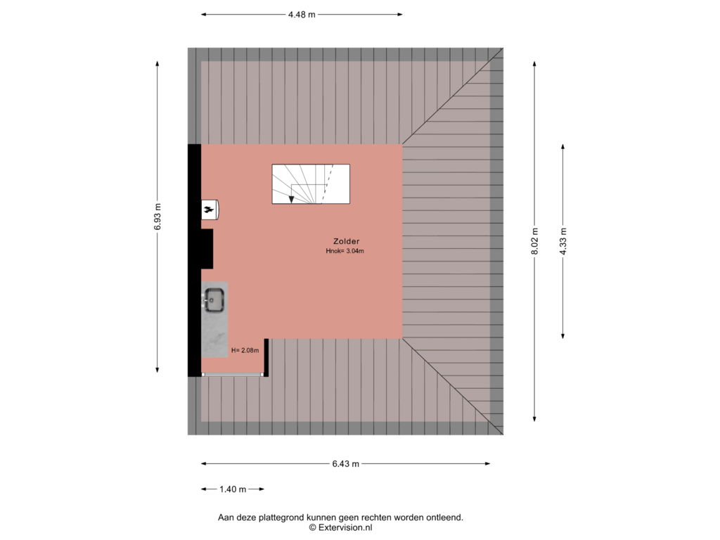 Bekijk plattegrond van 2e verdieping van Dr. Welfferweg 36