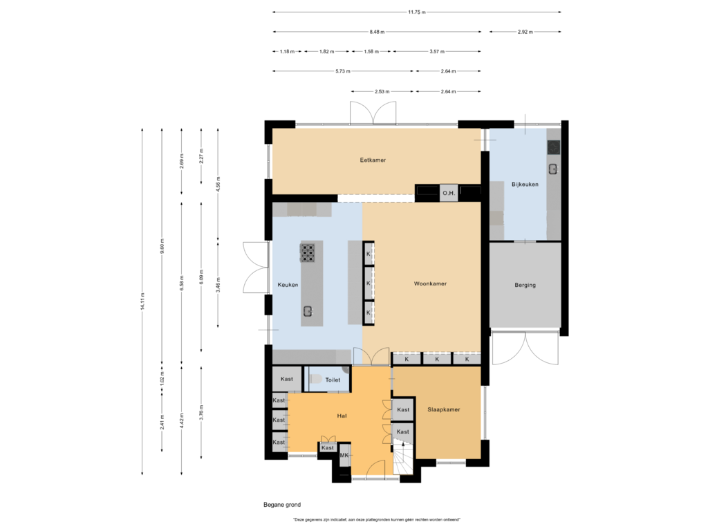 View floorplan of Begane grond of Eifel 27