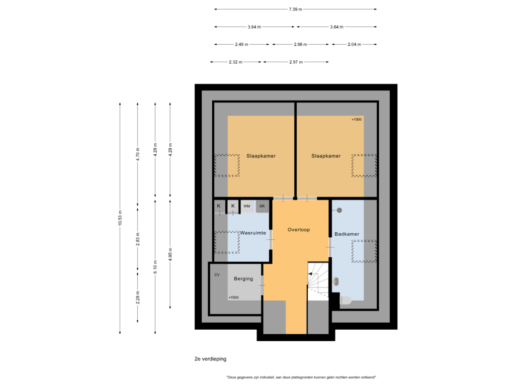 View floorplan of 2e verdieping of Eifel 27