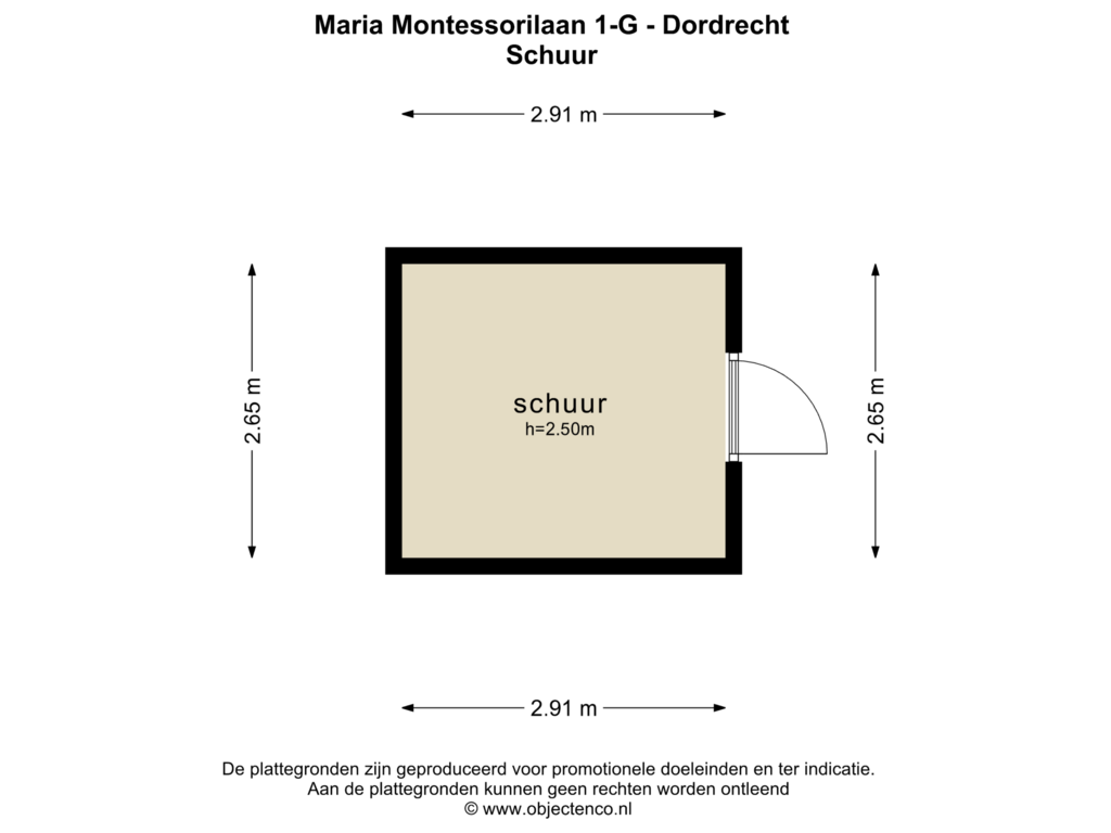 Bekijk plattegrond van Schuur van Maria Montessorilaan 1-G