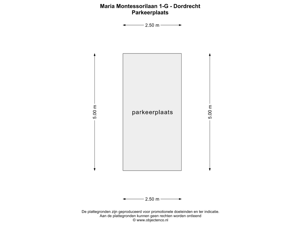 Bekijk plattegrond van Parkeerplaats van Maria Montessorilaan 1-G