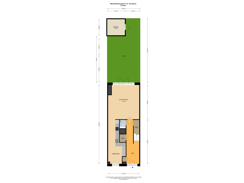 Bekijk plattegrond van Perceel van Maria Montessorilaan 1-G