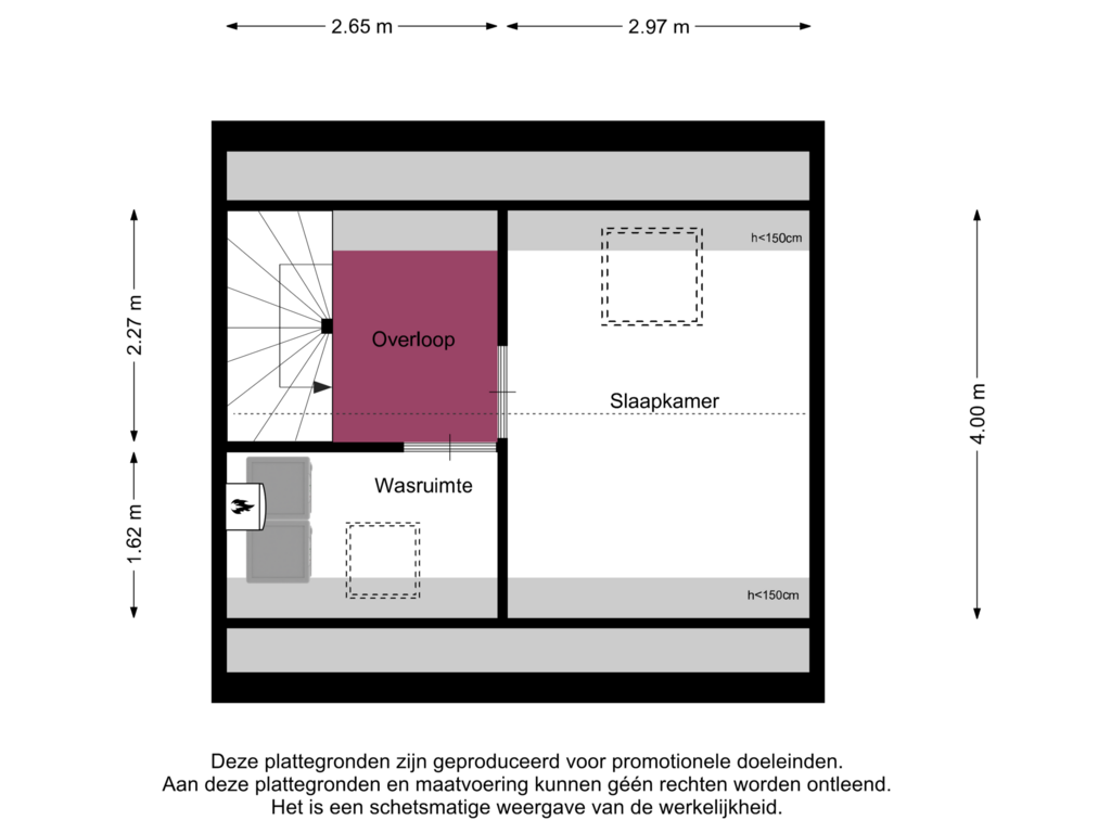 Bekijk plattegrond van Zolder van S. Abrahamsestraat 23