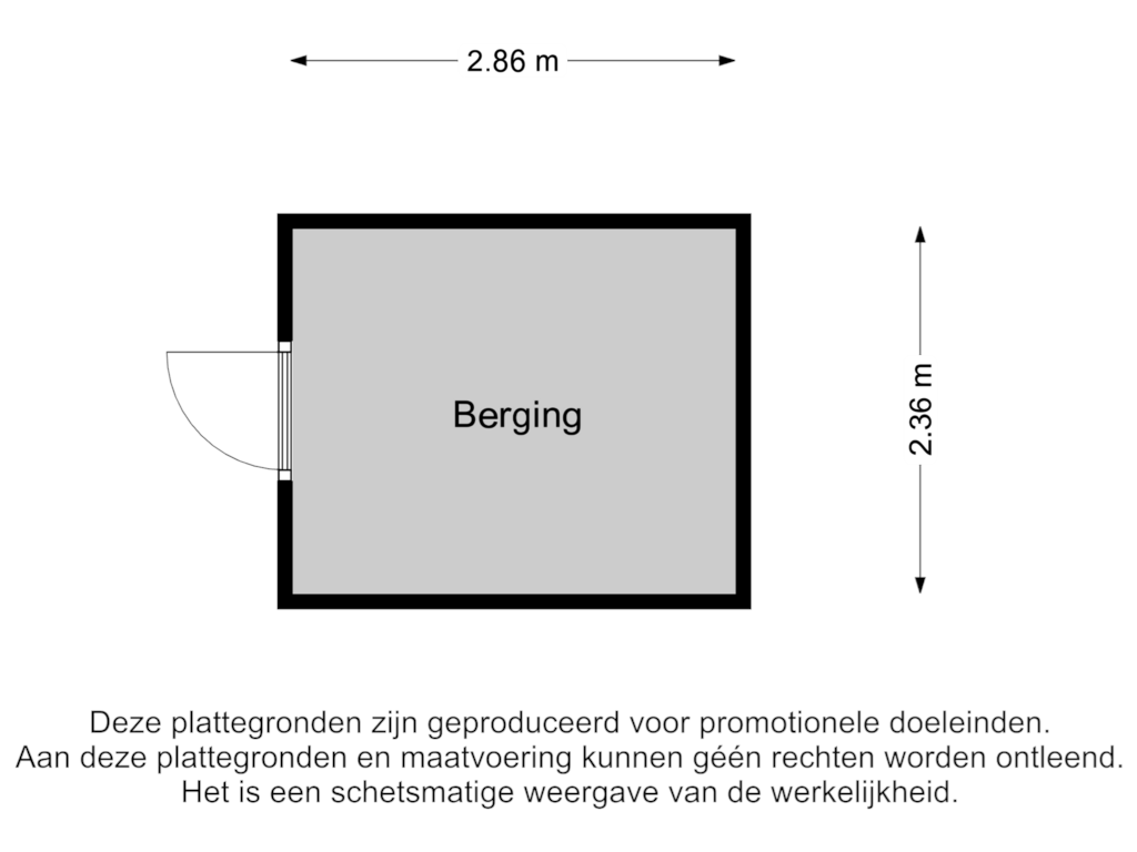 Bekijk plattegrond van Berging van S. Abrahamsestraat 23