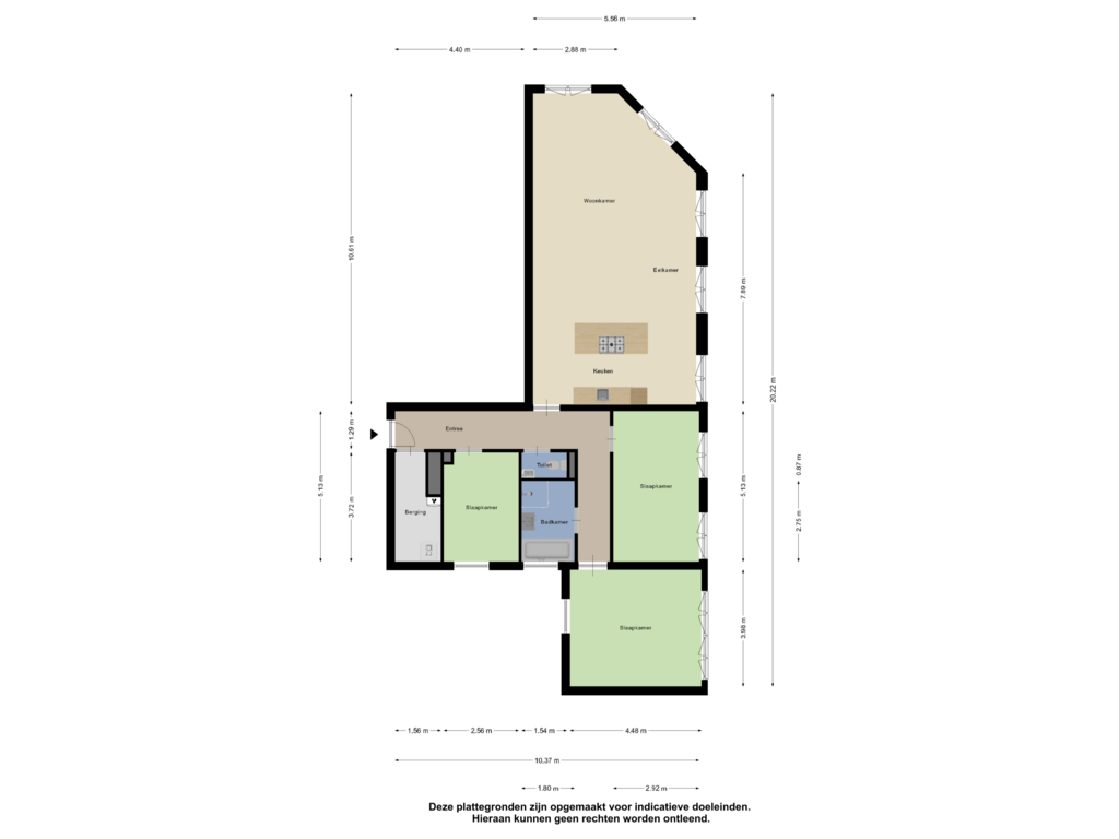 Bekijk plattegrond van Appartement van Prinsegracht 278