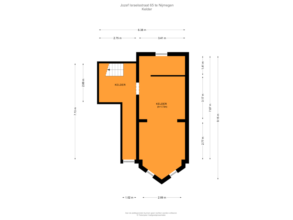 View floorplan of Kelder of Jozef Israëlsstraat 65