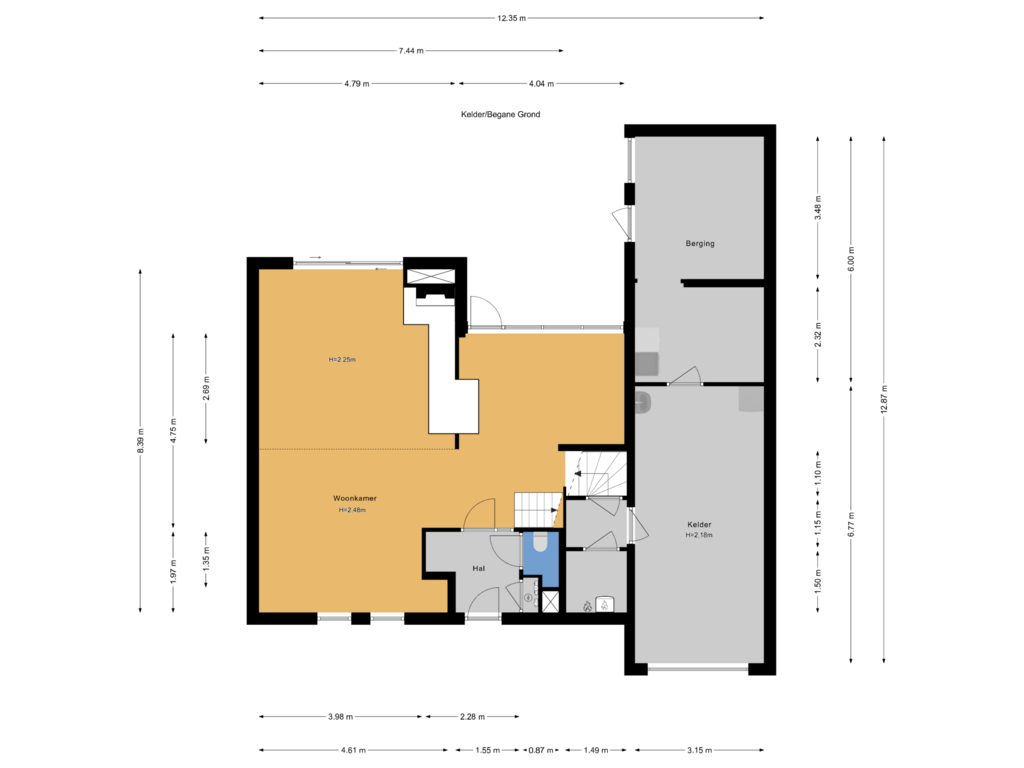 Bekijk plattegrond van Kelder/Begane Grond van Wingerdpark 77